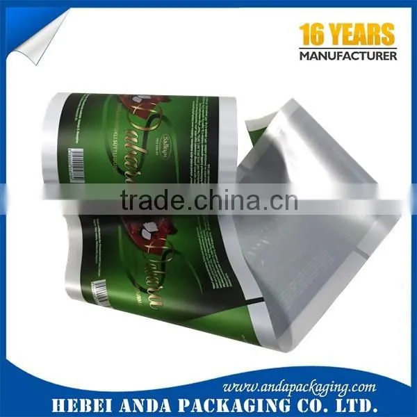 Flexible plastic roll film packaging popsicle /plastic frozen food packaging bag/ ice candy plastic wrapper