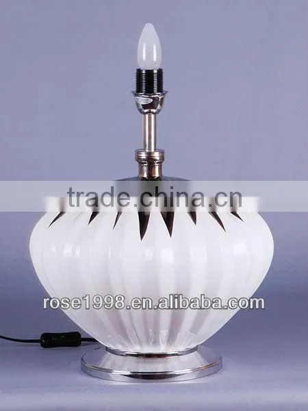 silver shade and chrome base table lamp