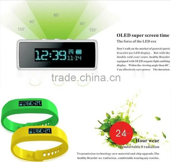 OLED Smart Healthy Bracelet Bluetooth V4.0 Wristband with Pedometer Tracking Caloria Compatible with Android & IOS