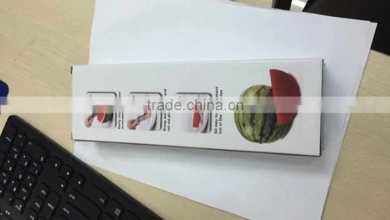 Hot sale amazon cut watermelon slicer with thick plastic handle,watermelon cutter