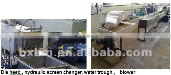 PET bottle flakes Extruding granulating line