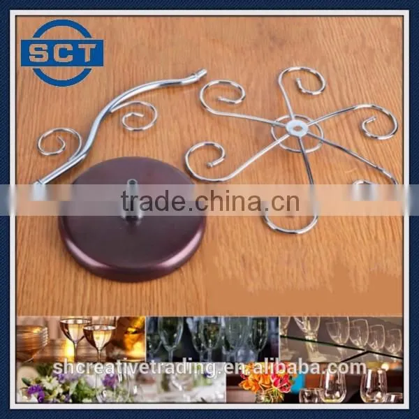 Elegant Red Wine Rack Glass Holder with Tree of Life Style