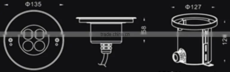 316 Stainless Steel RGB Underwater LED Lights 4x2W LED Swimming Pool Lights