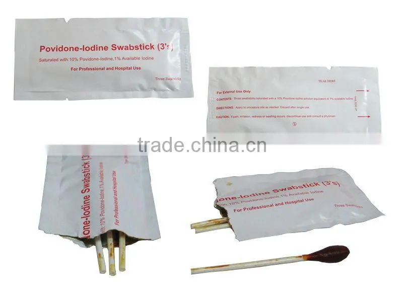 10% Povidone-iodine swabstick(3pcs/packet)