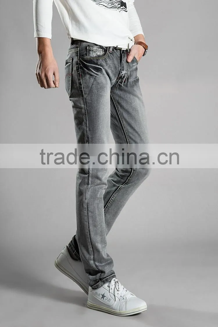 NEW casual GREY JEANS FOR MEN JEAN PANTS MENS DENIM WEAR MEN'S CLOTHING FASHIONS