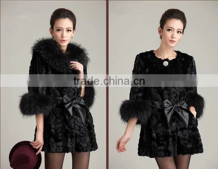 Newest Long Women Natural Mink Fashion Fur Coats 2013-2014 "11"