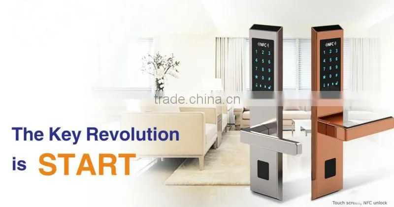 2013 New Q1000 Waterproof Stainless steel NFC lock with Touch screen