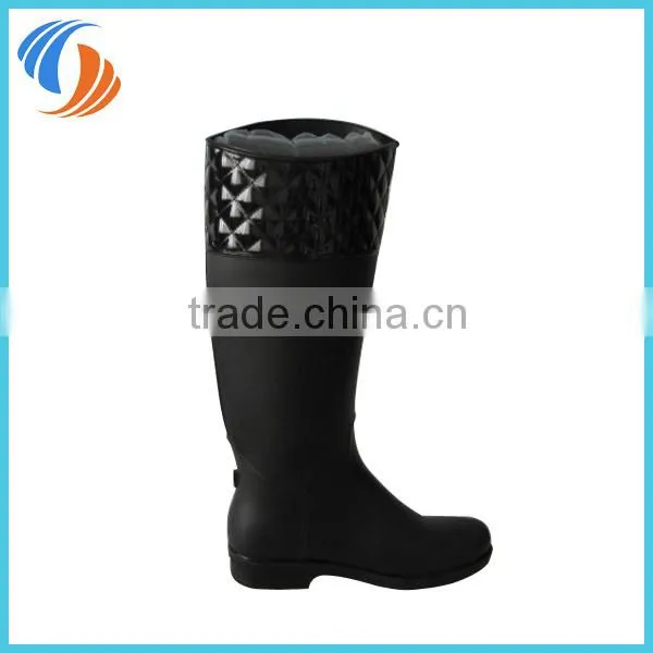 Women's New Stylish PVC Solid Waterproof Boots Hight Tube Rain Boots