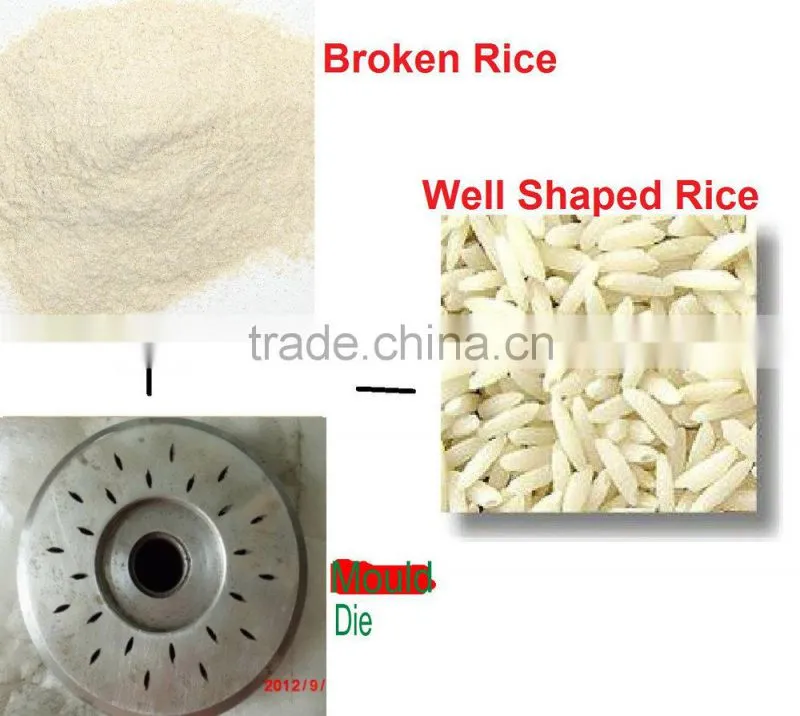 BV Certificated Automatic Re-produced extruded rice machine processing line