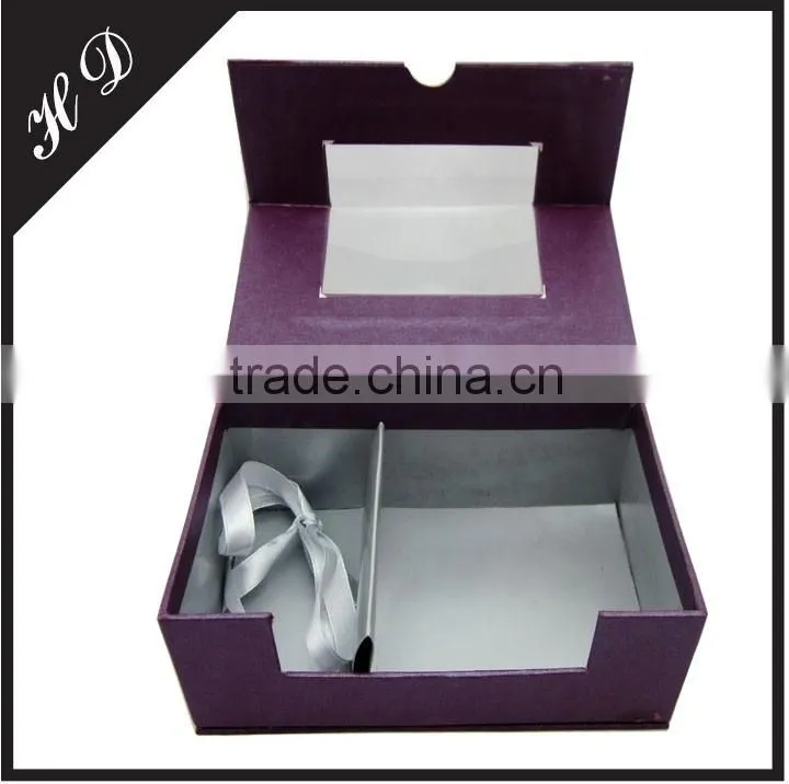 Cardboard Clamshell Tie Box With Clear PVC Window
