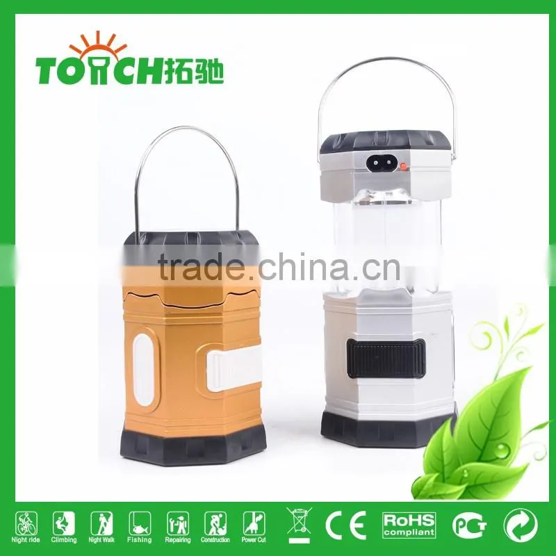 Solar Camping Light 4 colors Gold Silver Green Black Wholesale Lantern Lamp AAA Battery Searching Tent Lamps