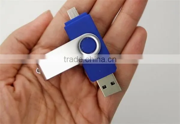 Factory Price High Quality Real Capacity Promotional Rotatable OTG USB Flash Drive 16G For All Smartphones