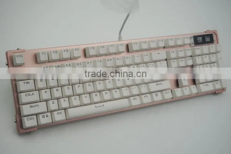 Amazing Cyan Switch Mechanical LED backlight gaming wired keyboard for LOL DOTA2 OVERWATCH
