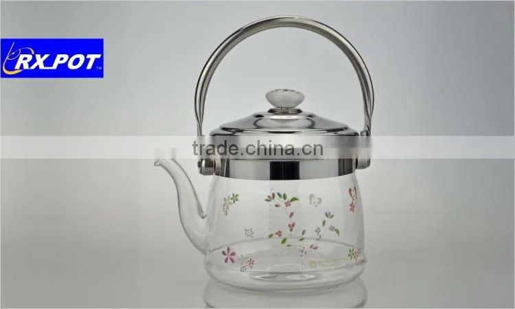 Borosiilcate pyrex hand made mouth blown glass pots 1500M