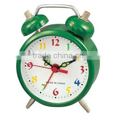 metal case mechanical alarm clock, wind up movement
