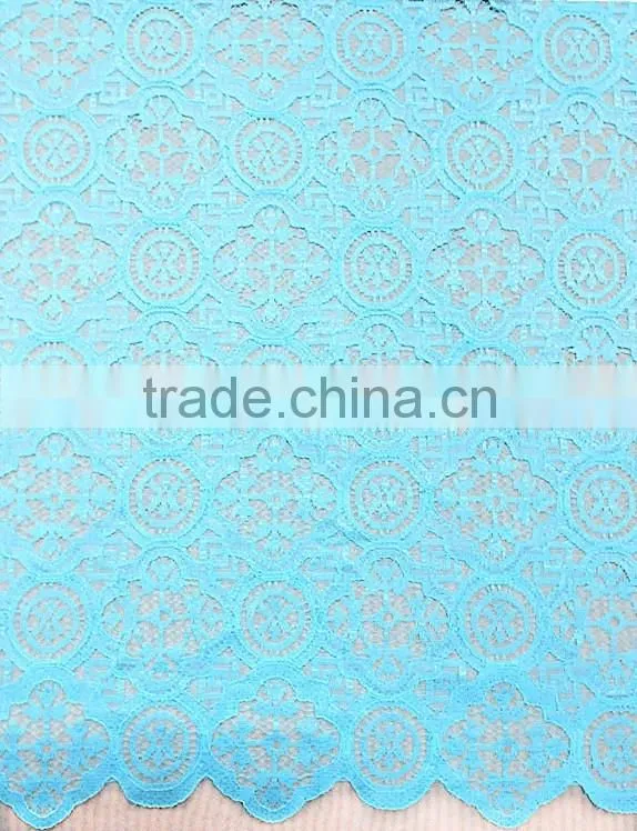 Wholesale High Quality Polyester Strand Lace Fabric T8043