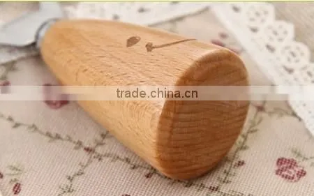 Hotsale Wooden handle stainless steel kitchen utensils stainless steel bottle opener