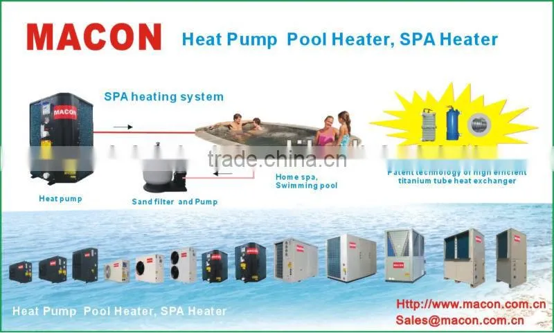 MACON household swimming pool heat pump for Canada