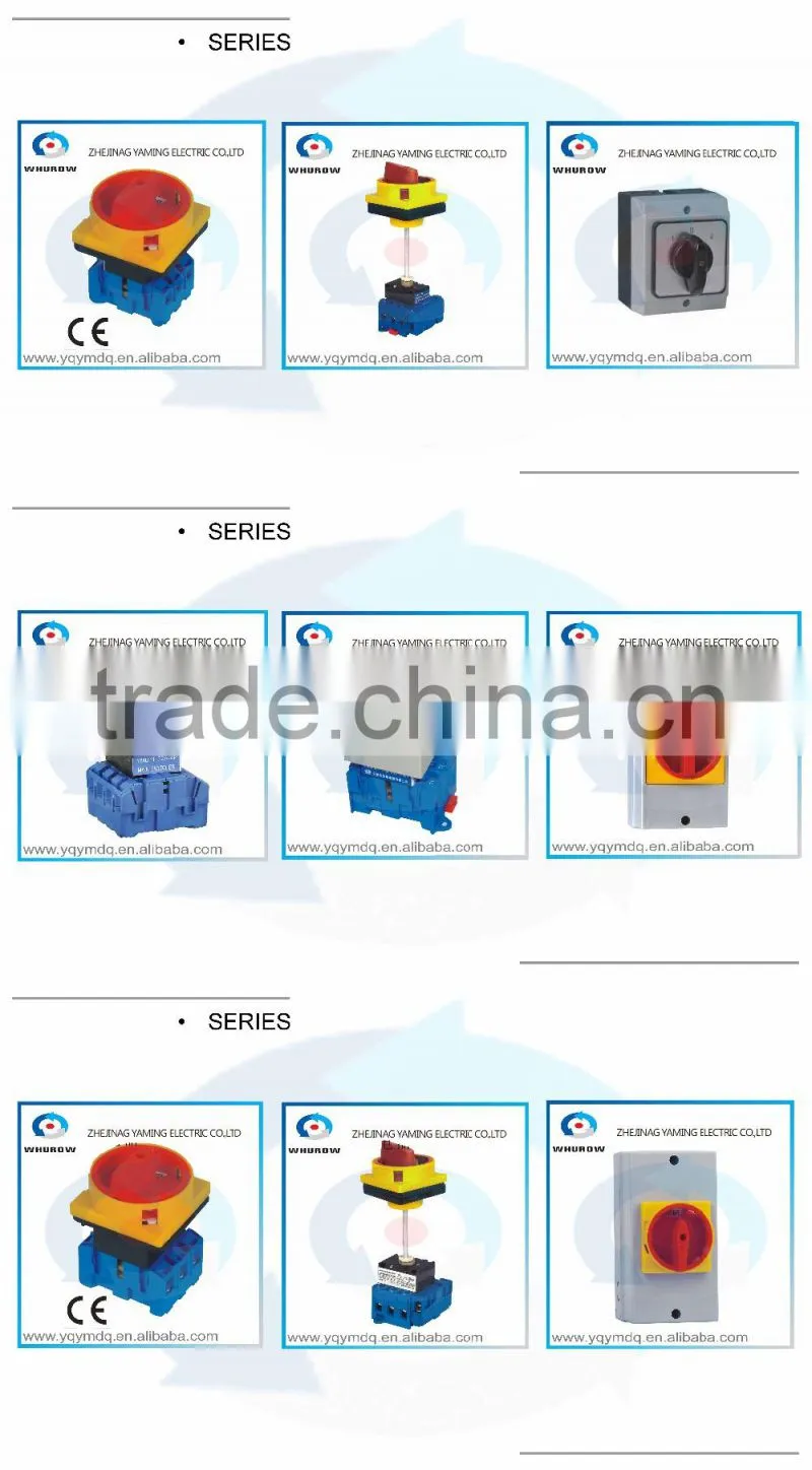Isolator disconnect rotary cam switch high voltage 25-100A electronic industrial autotransformer waterproof control box