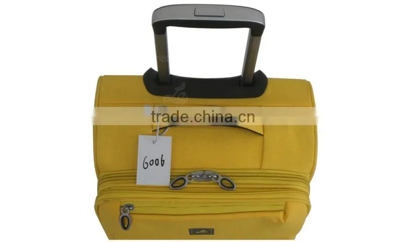 Promotional high quality hot selling nylon fabric trolley luggage