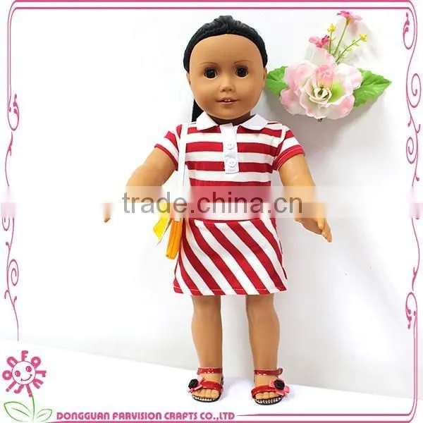 Simple doll dress clothes 100% cotton ONSALE striped outfit for 18 inch dolls