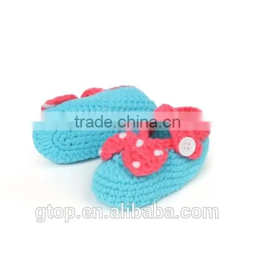 Wholesale Baby Handmade Crochet Shoes Supplier for 1-10 months old S-0011