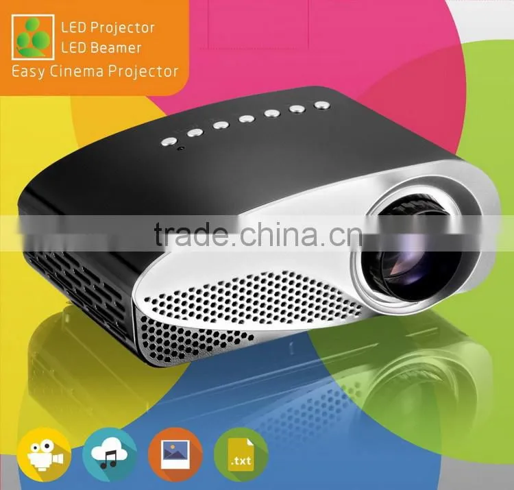 New!! wholesale Mini Portable LED Digital Projector Portable Home Theater LED LCD Projector White Digital Projector TV USB VGA