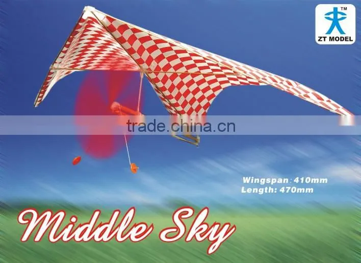 Rubber Pwered Paraplane Flying Toy