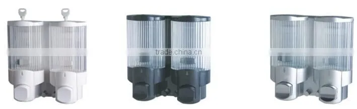 Hotel wall mount plastic black soap dispenser