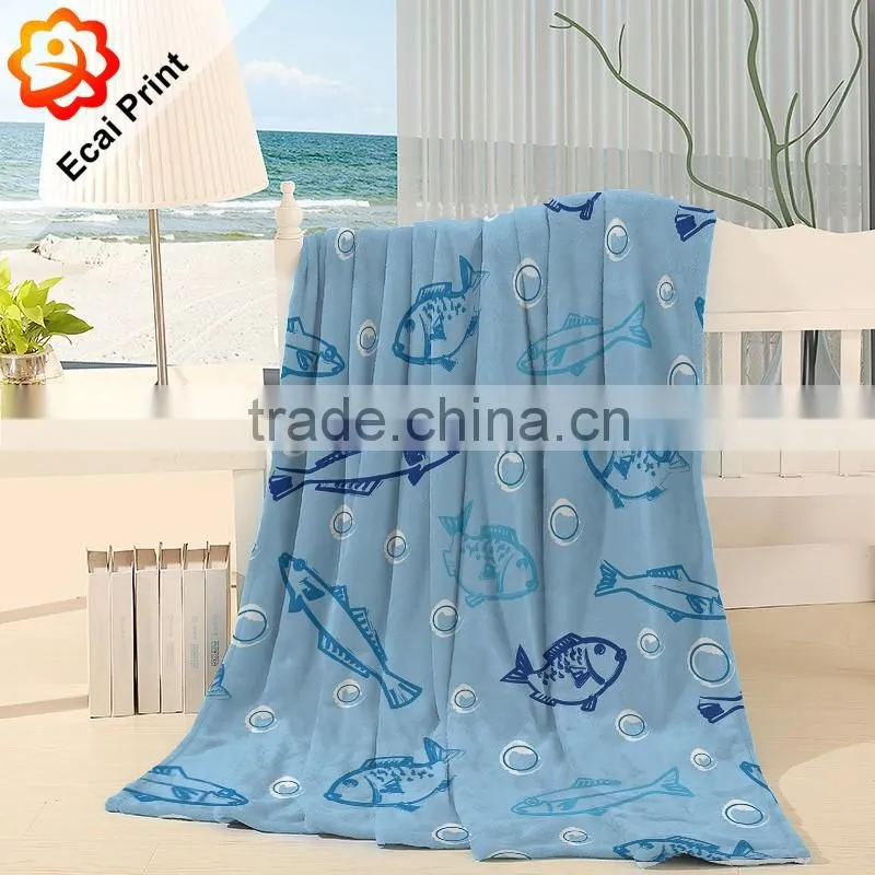 home special colourful digital printing heat transfer polar fleece blanket