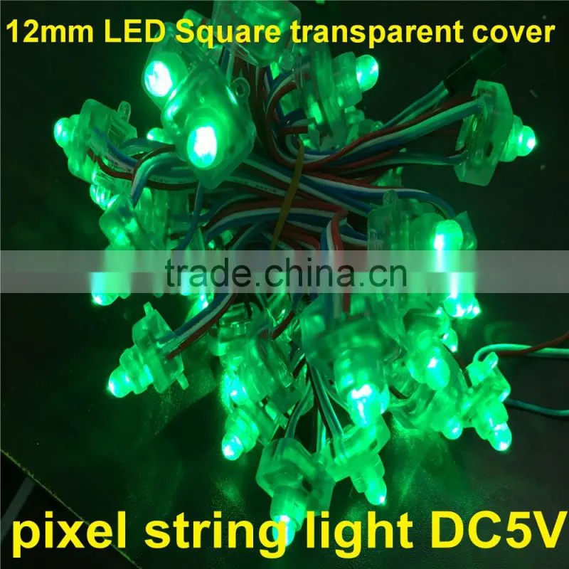 Transparent cover 12mm WS2811 light led pixel,waterproof IP68 12mm dot pixel led light string