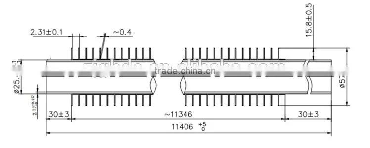 LL fin tube, aluminum fins, finned tube for Heat Exchanger