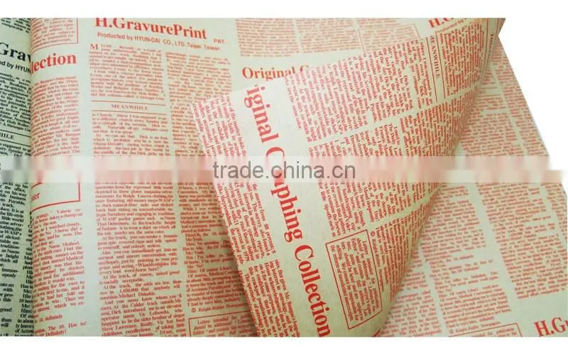 2016 Best selling flower wrapping paper printed kraft paper