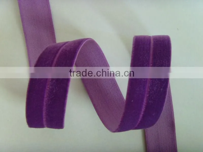 Single-face picot velvet ribbon