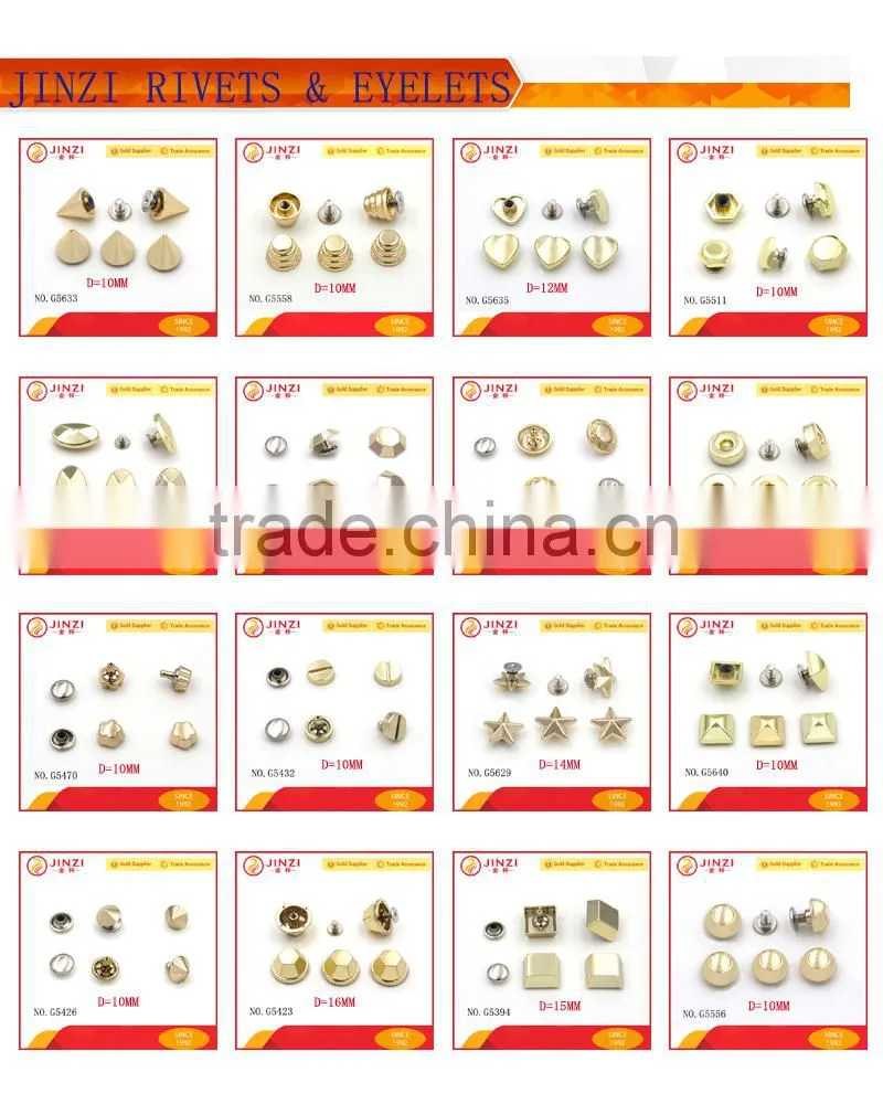 34mm Galvanized Metal Rivet for Handbag Feet