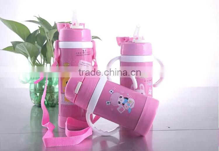 cartoon double handle vacuum cup with three volume