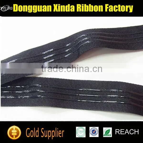 1" Black Silicone Gripper Elastic Guangdong supplier wholesale