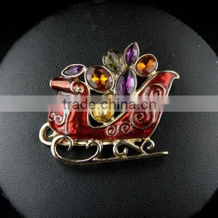 Colorful Crystal vintage alloy decorative brooch
