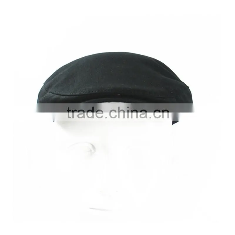 Black cotton custom design beret hats cap for men