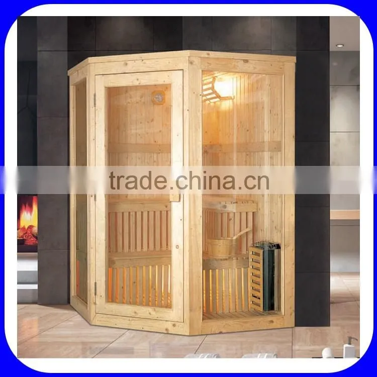Canadian red cedar wood sauna room demo
