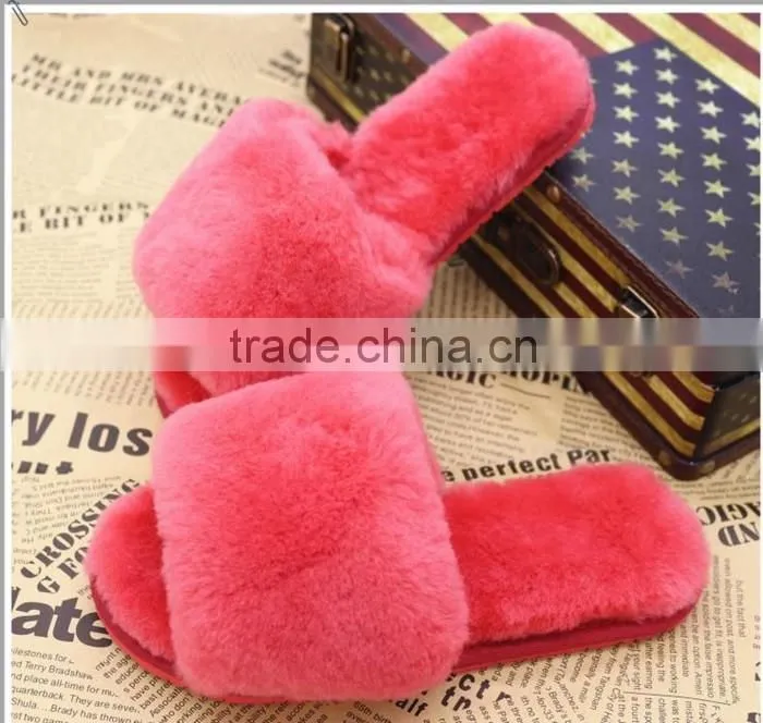 Great promotion Custom washable disposable fur hotel home slipper