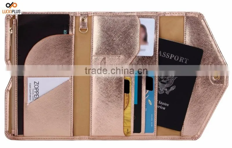 Luckiplus Inventory Multi-purpose Rfid Blocking Passport Wallet Organizer Holder