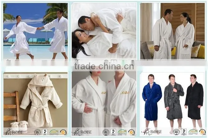 All Seasons Collection 100% polyester Eco-friendly plush fleece womens bathrobe
