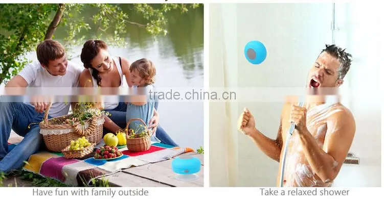 Colorful Mini Wireless Waterproof Bathroom Speaker With Sucker