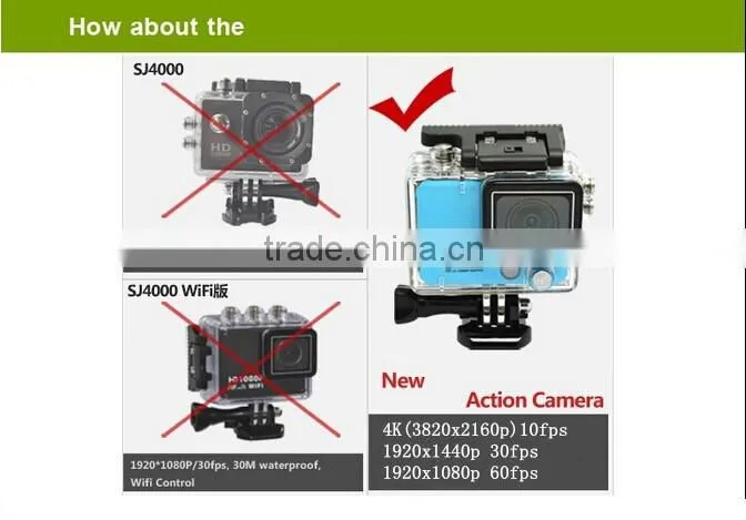 2.0 inch 4k waterproof full hd action camera with remote car camera recorder