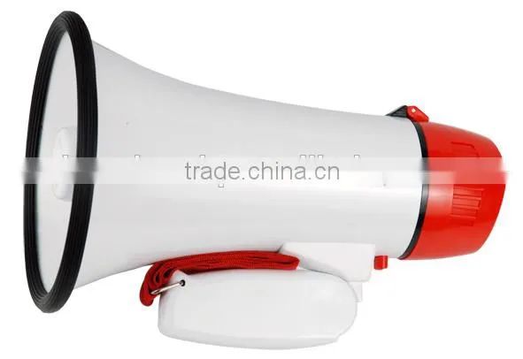 portable megaphone with sliding talk and siren switch button