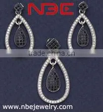 Micro pave setting 925 sterling silver jewelry