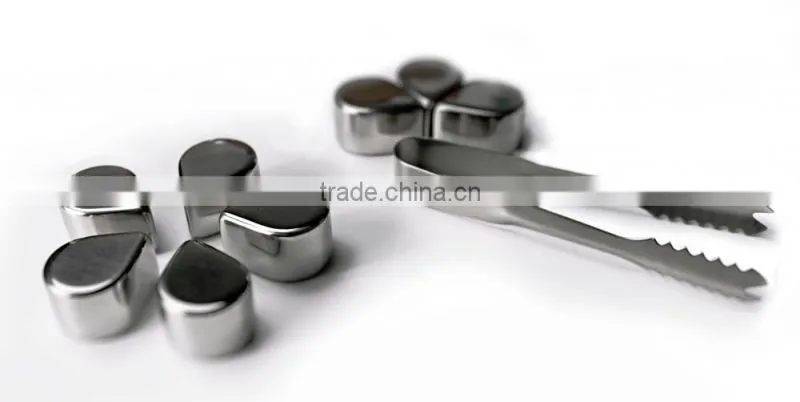 Raindrop Stainless Steel Whiskey stones, Ice Cubes,reusable Ice Cubes,Chilling Wine Ice Cubes