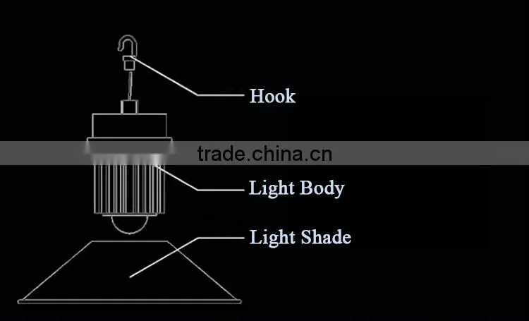 CE AC110-265V high power pendant lamp/ led high bay light 50W