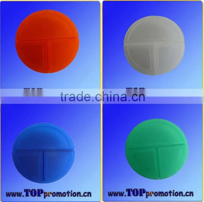 round shape weekly retangle pill box